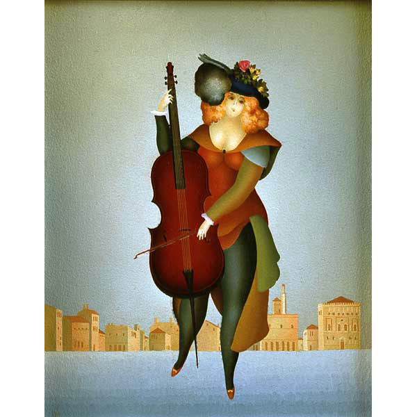 Girl with Contrabass