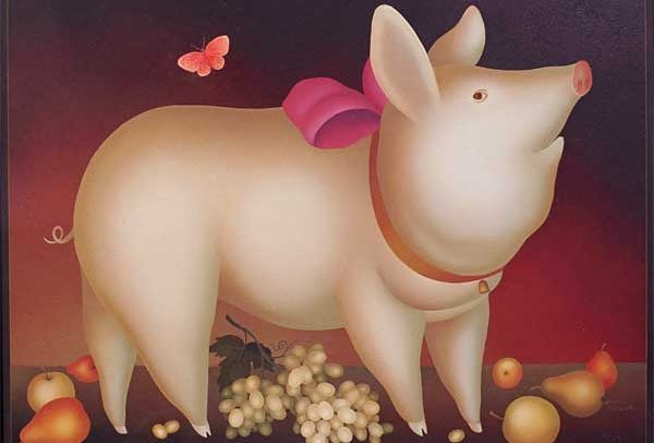 Pig with Pink Bow