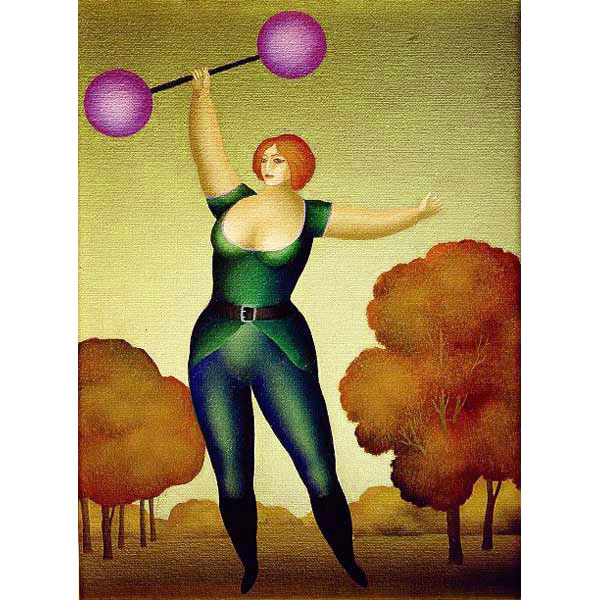 Woman with Barbells