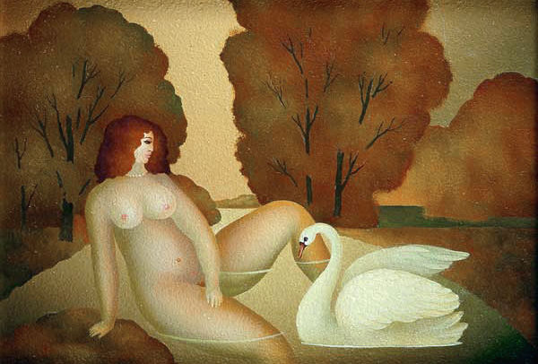 Woman with Swan