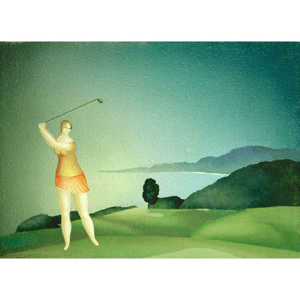 Woman Golfing