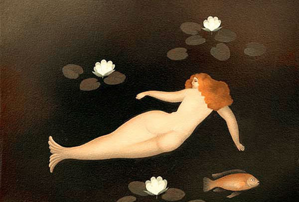 Mermaid with Lilies
