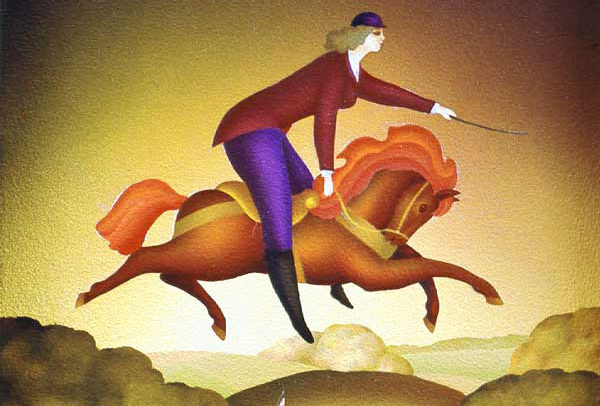 Girl on Carousel-Horse