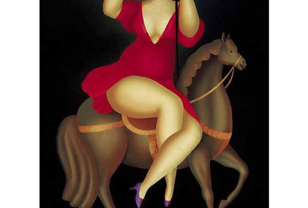 Girl on Carousel – Horse